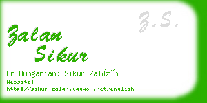 zalan sikur business card